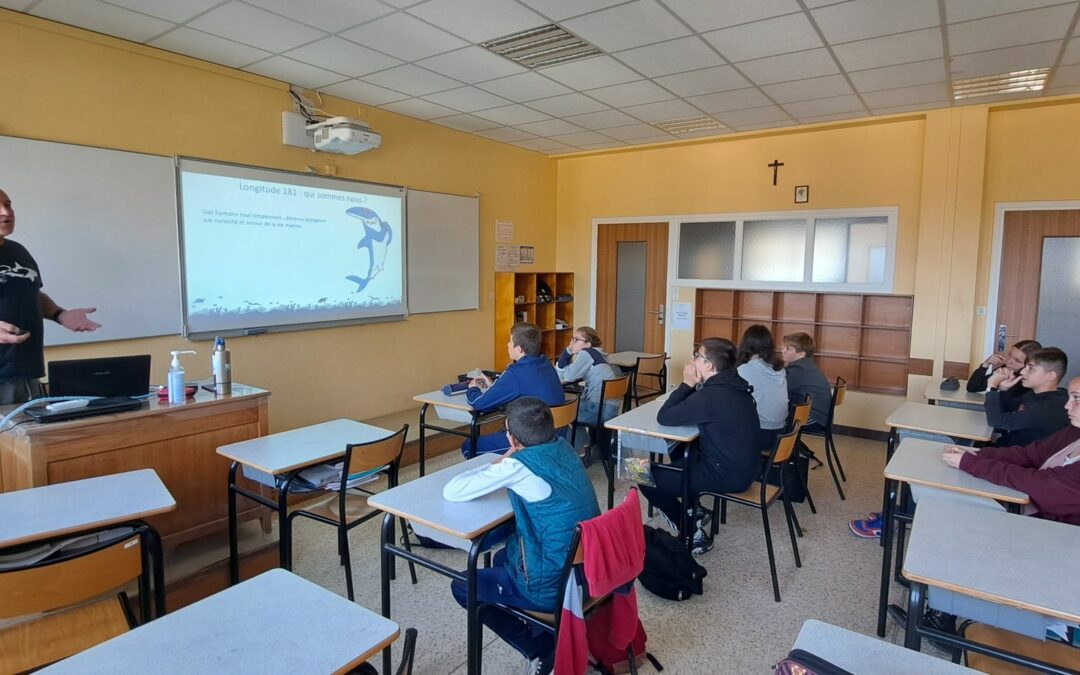 1ère intervention d’Ocean academy au lycée Les Mandailles dans la Drôme !